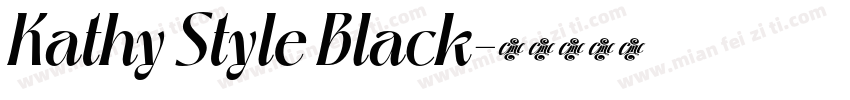 Kathy Style Black字体转换